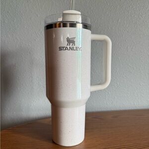 Stanley Speckled White Tumbler with Handle